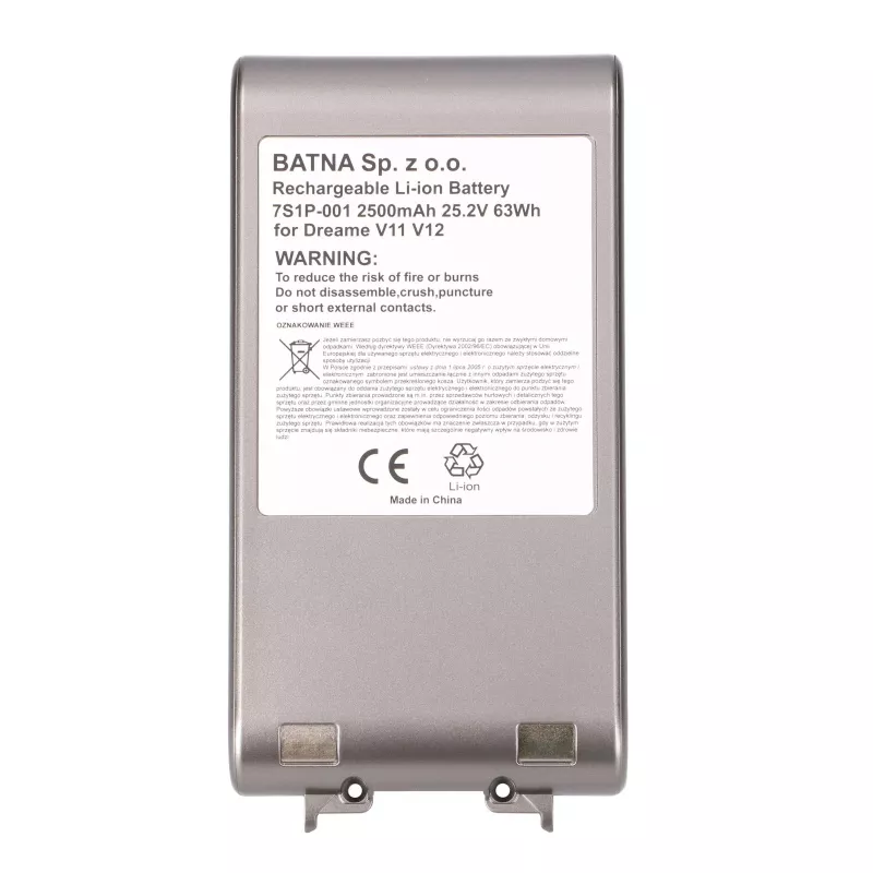 Bateria de substituição Extralink para Dreame V11 V12 V11SE V12Pro 2500mAh iões de lítio