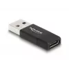 Adaptador DeLOCK 60001 USB A USB C preto