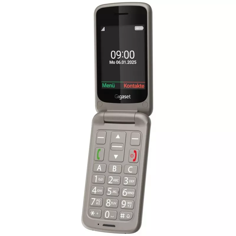 Gigaset GL595 telemóvel de concha, 2,8 polegadas, prateado