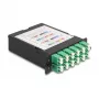 Cassete DeLOCK Fiber Optic HD MPO macho para 12 x LC duplex fêmea 24 fibras monomodo 9/125 µm
