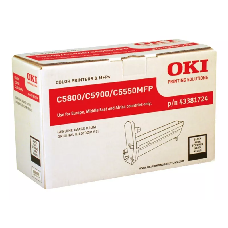 Tambor de imagem OKI preto para C5800 C5900 C5550MFP 20000 páginas