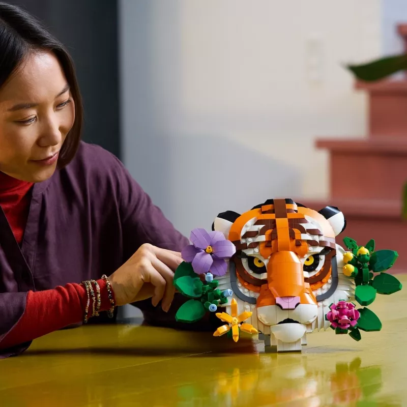 Brinquedo de construção LEGO Art Fauna Collection Tigre Conjunto 31217 – modelo de tigre para construir