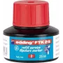 Edding FTK 25 tinta de recarga para marcadores, à base de água, vermelha