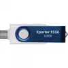 Pen drive PATRIOT Xporter X550 128 GB, interface dupla USB-A e USB-C 3.2 Gen 1, azul/branco