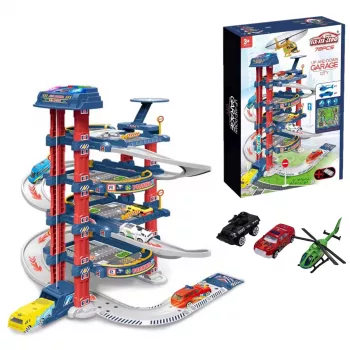 Extralink Kids | Parque de estacionamento | Garagem com elevador elétrico carros de brincar para crianças