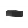 Suporte de TV Cama Meble VIGO SLANT '90' – 900×400×300 mm, tampo preto (aglomerado), estrutura preta, brilhante