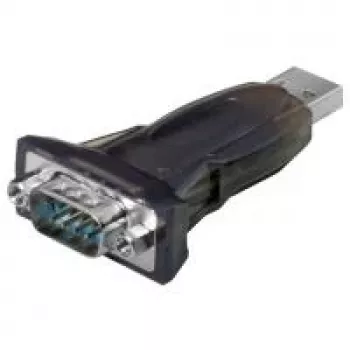 Conversor USB Série RS232 Wentronic Goobay mini, preto - ficha USB 2.0 (Type-A) > ficha D-SUB/RS-232 (9 pinos) (69822)