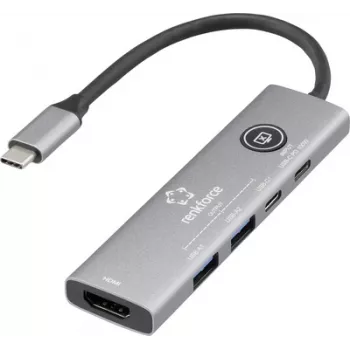 Estação de acoplamento USB-C Renkforce RF-DKS-908 adequada para estações de acoplamento de marca universal (RF-6797972)