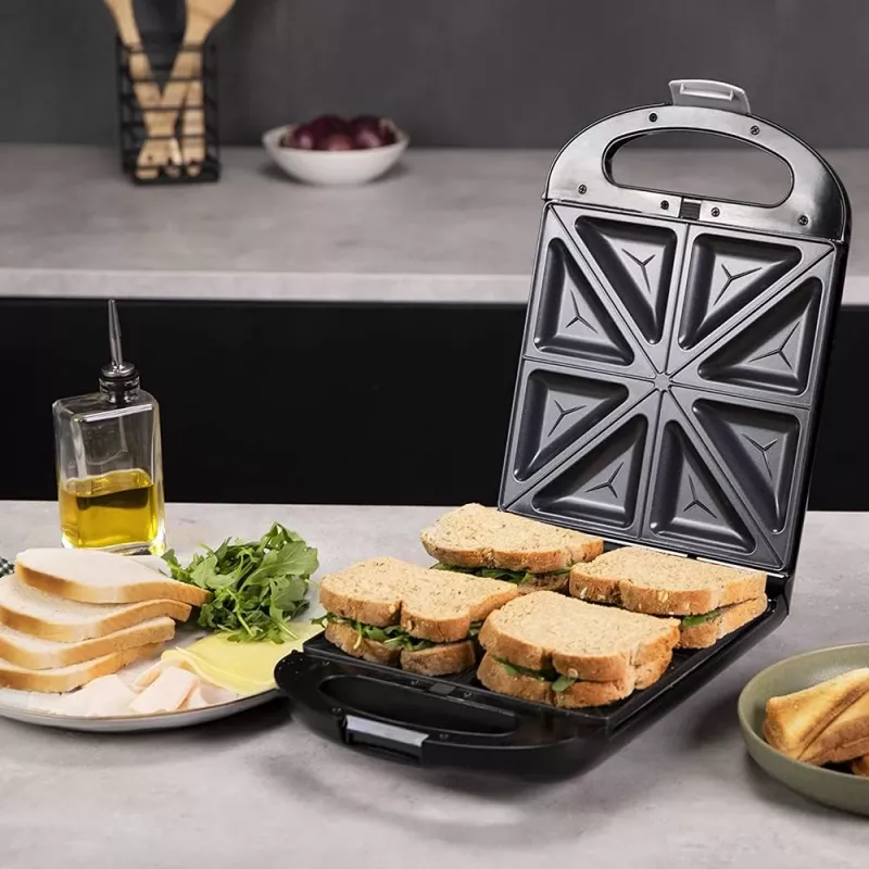 Máquina de sandes Cecotec | Rock'nToast Family 3in1 | 1500 W | Número de placas 3 | preto