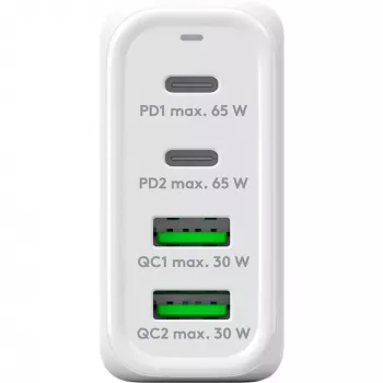 Goobay 64818 carregador para dispositivos móveis auscultadores - portátil - smartphone branco AC carregamento rápido interior (64818)