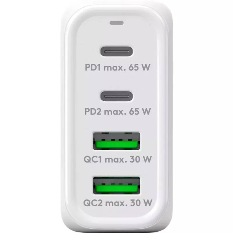 Goobay 64818 carregador para dispositivos móveis auscultadores - portátil - smartphone branco AC carregamento rápido interior (64818)
