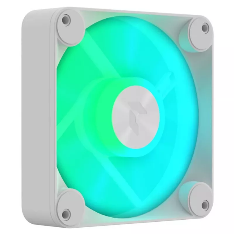 Ventoinha APNX FP1-Q 120 PWM ARGB-WT 120 mm, controlo PWM, iluminação ARGB, moldura branca