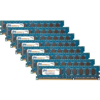 PHS-memory 64GB (8x8GB) Kit memória RAM para Apple Mac Pro Eight Core 2.26GHz (Early 2009) DDR3 UDIMM ECC 1066MHz (SP125180)
