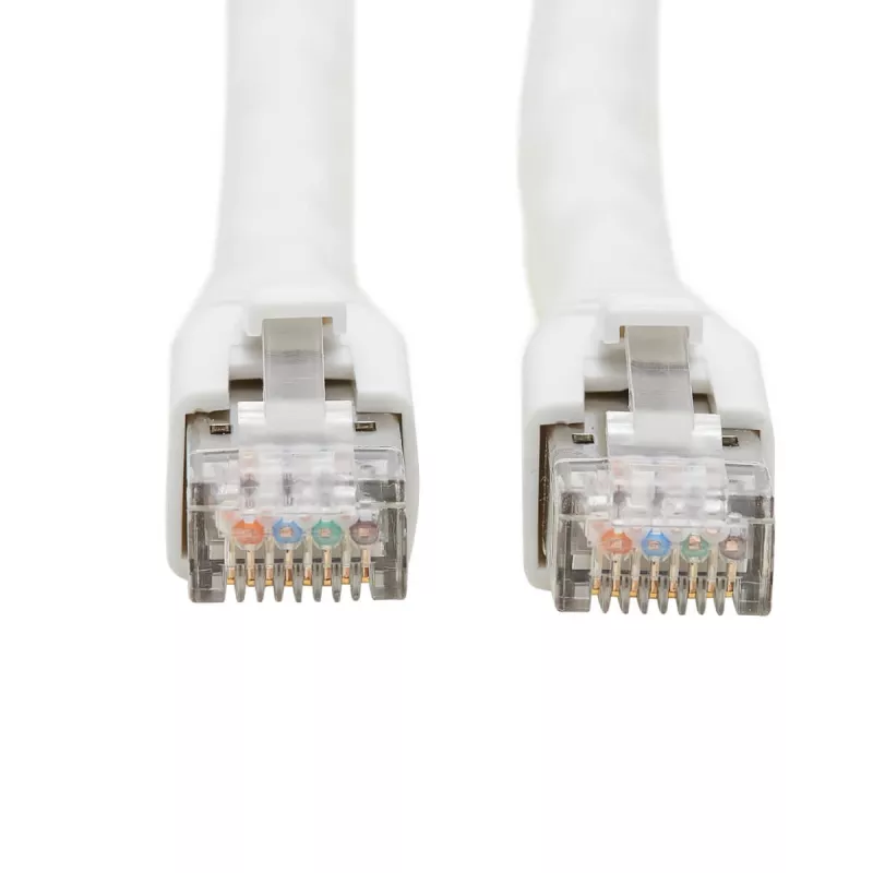 Cabo Ethernet blindado S/FTP série Cat8 25G/40G certificado da Eaton Tripp Lite, à prova de dobras (RJ45 M/M), PoE, branco, 1,83 m - cabo de rede - RJ-45 (M) para RJ-45 (M) - 1,829 m - S/FT