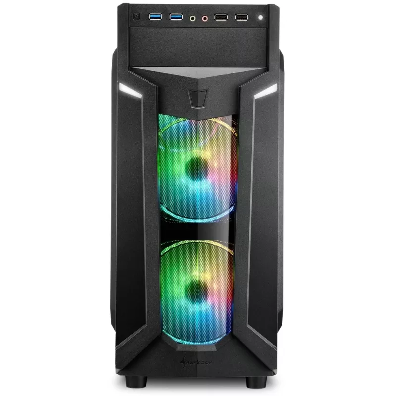 Caixa de PC Sharkoon VG6-W RGB Midi Tower preto