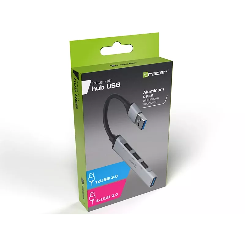Hub USB Tracer 3.0, H41, 4 portas