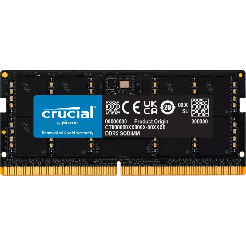 32GB DDR5 SODIMM - 4800MHz / PC5-38400 - CL40 - 1,1V - Non-ECC - Unbuffered