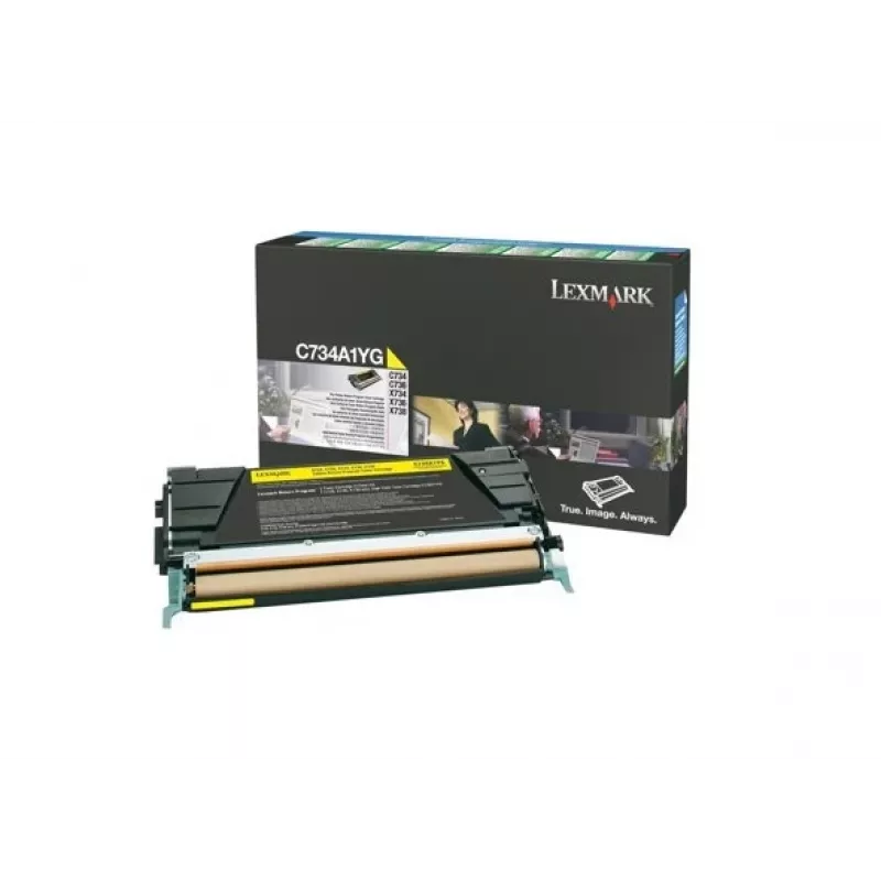 Lexmark - tinteiro - 1 x amarelo - 6000 páginas - LRP / LCCP (C734A1YG)