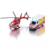 Conjunto de brinquedos Usorteret Siku Mercedes-Benz ambulância e helicóptero conjunto de modelos