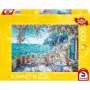 Schmidt Spiele Terrassen am Meer, puzzle de 1000 peças, cena marítima paisagística
