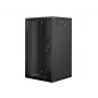Armário de instalação de parede Lanberg 19'' 22U 600x600mm preto (porta de vidro)