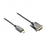 Cabo de ligação GoodConnections DisplayPort para DVI-D 24+1 macho, Full HD, contactos dourados, CU, preto, 1,8 m,