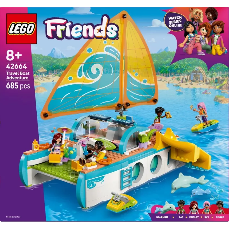 LEGO Friends 42664 Aventura de barco conjunto de construção, 685 peças, a partir dos 8 anos