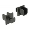 Tampa de proteção para tomada DELOCK 64010, polipropileno, preto, 12,2×15,2×12 mm, pack de 10