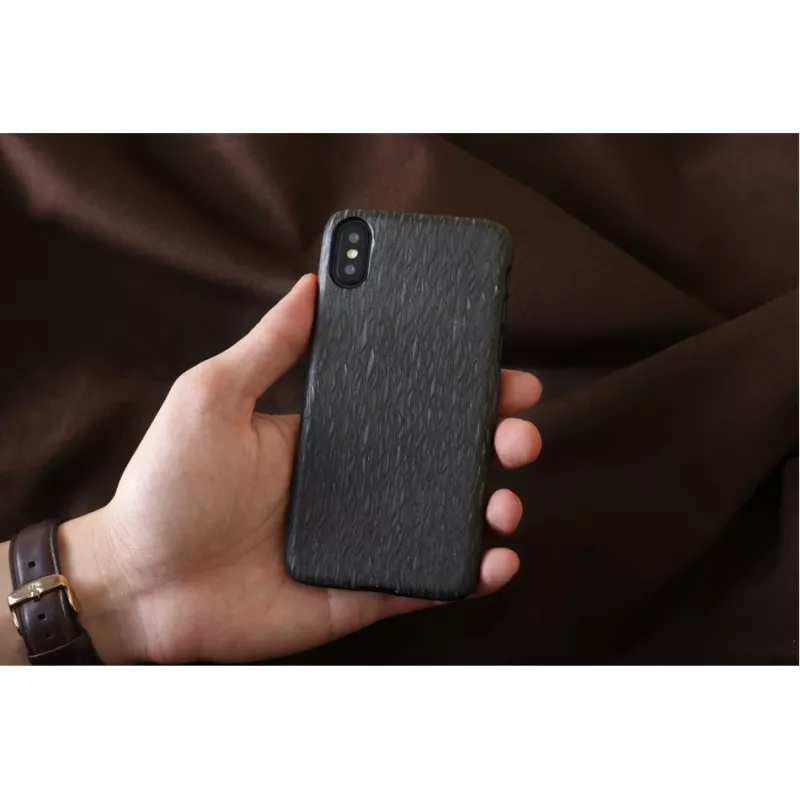 Capa para telemóvel man and wood para iPhone X/XS — capa Carbalho preta