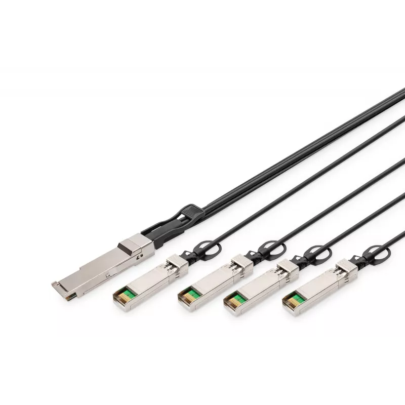 Cabo de ligação direta Digitus 40G QSFP+ para 4x SFP+ 3m