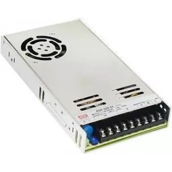 Fonte de alimentação MEAN WELL RSP-320-5, 320 W, saída 5 V, entrada 88–264 V, RoHS, 115×215×30 mm