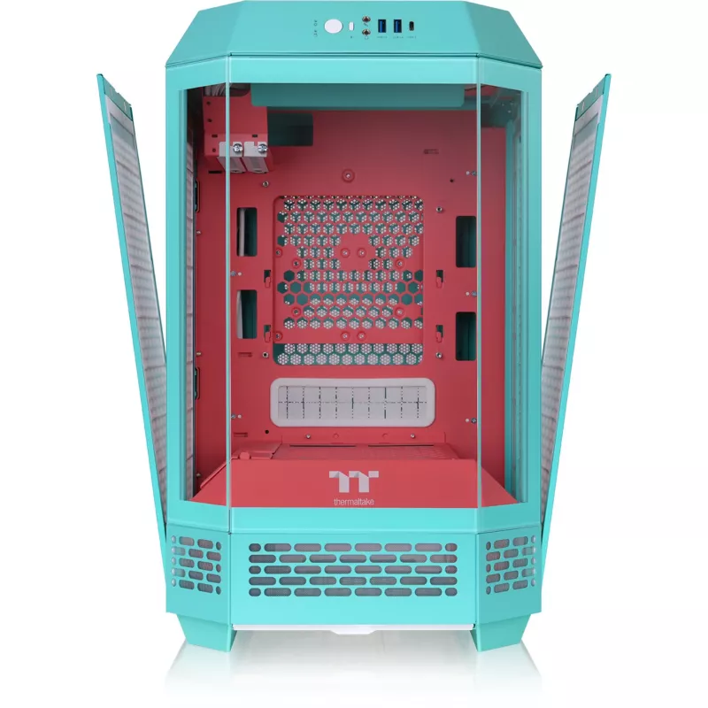 The Tower 250, caixa tower menta/framboesa, Tempered Glass
