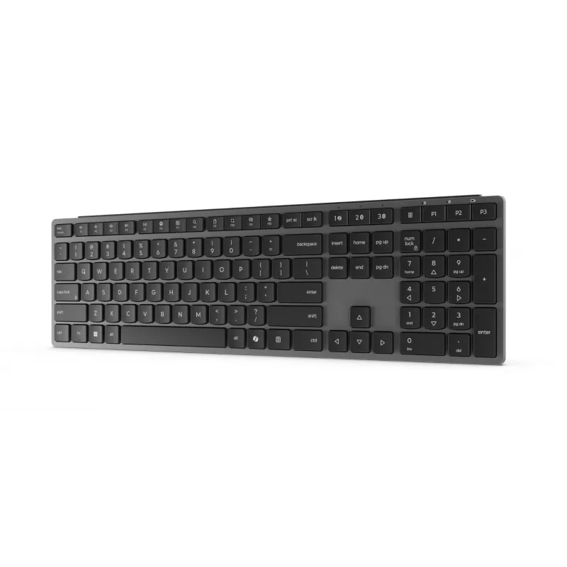 Teclado sem fios multi-dispositivo Lenovo 700, layout inglês dos EUA, Bluetooth, Luna Grey