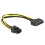 Cabo de alimentação Delock 82924 SATA 15 pinos para 6 pinos PCI Express
