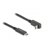 Delock - Cabo USB - USB-C de 24 pinos (M) para USB-C de 24 pinos (M) em ângulo - USB 3.2 Gen 2 - 3 A - 1,0 m - USB Power Delivery (60 W), suporta 4K 144 Hz (3840 x 2160), até 10 Gbit/s
