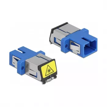 Acoplador de fibra ótica DeLOCK 86888 SC simplex fêmea para SC simplex fêmea azul