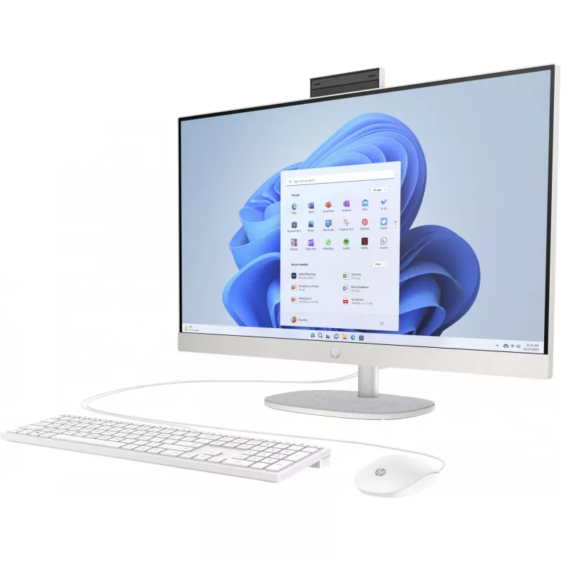 HP 27-cr0007ng - All-in-One (solução completa) - Ryzen 5 7520U / 2,8 GHz - RAM 16GB - SSD 512GB - NVMe - Radeon Graphics - 1GbE, Bluetooth 5,3, Wi-Fi 6 - WLAN: 802,11a/b/g/n/ac/ax