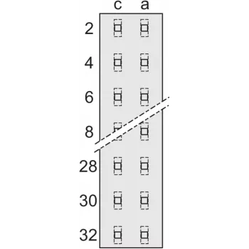 SCHROFF Conector fêmea - Conector fêmea D32, LOETOESE (69001698)