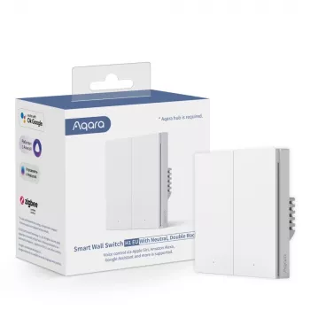 Interruptor de parede AQARA Smart Home H1, com neutro, tecla dupla (WS-EUK04)