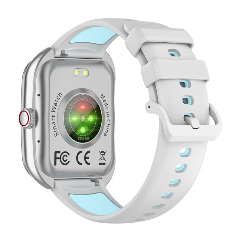 Smartwatch Colmi P86 Silver Bluetooth medidor de frequência cardíaca, caixa prateada