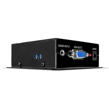 Receptor VGA Lindy 300m Cat.6 2 portas, VGA, VGA, 1920 x 1080 píxeis, preto, Full HD, 300 m