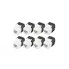 Keystone Jack Digitus CAT 6 não blindado, 8 unidades, plano, preto/branco, RJ-45