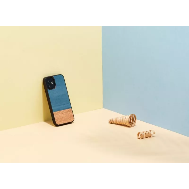 Capa para telemóvel Man and Wood para iPhone 12 mini — Denim preto