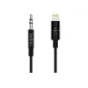 Cabo Belkin Lightning para jack de auscultadores - Lightning macho para ficha mini jack estéreo macho - 91,4 cm - Preto - para Apple iPhone (Lig
