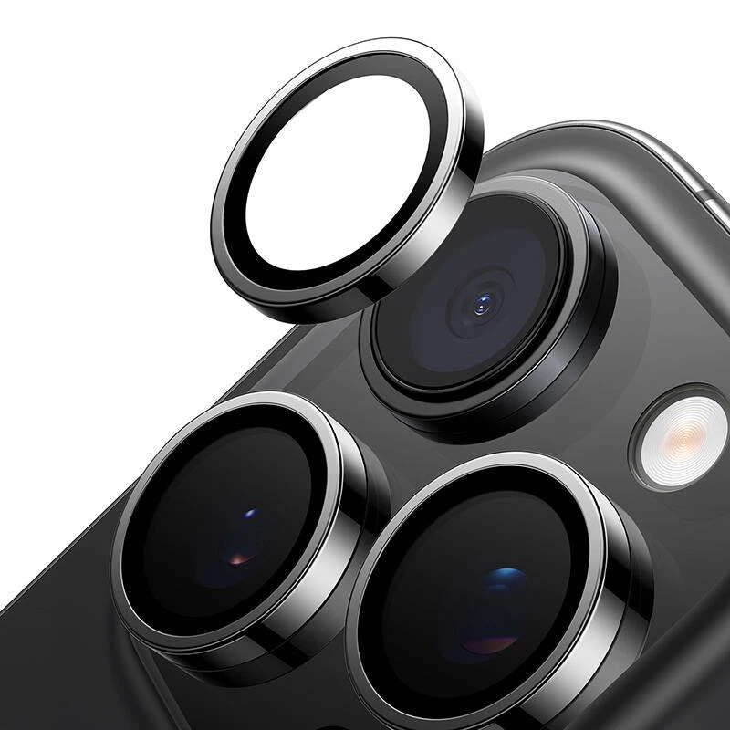 Torras Lensguard X00FX1568 vidro para câmara do iPhone 16 Pro, vidro temperado, 0,25 mm, 9H+, preto