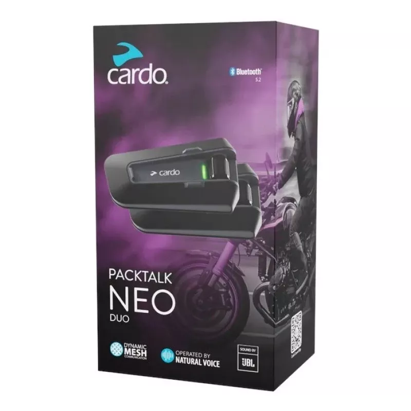 Cardo Packtalk Neo Duo intercomunicador para motociclo 2 canais 1600 m preto
