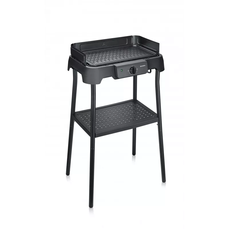 Grelhador elétrico de mesa SEVERIN PG 8596, 2000 W, grelha retangular, preto, botão rotativo