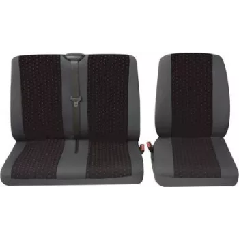 Capa de assento auto PETEX assento do condutor poliéster vermelho/antracite modelo 30071912
