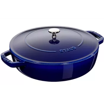 Panela de barro Staub Chistera 28 cm ferro fundido azul-escuro