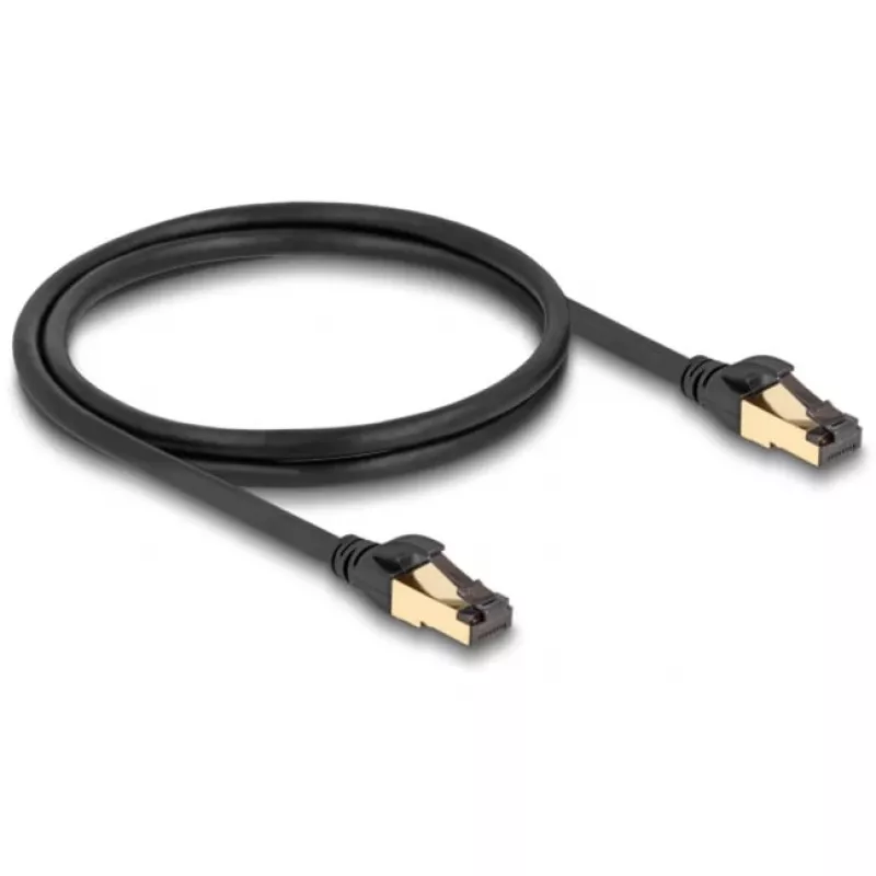 Cabo de rede DeLOCK RJ45 Cat.6A ficha-ficha S/FTP 1m preto